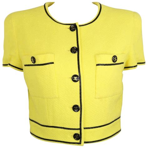 chanel yellow jacket and shorts|Chanel style jacket zara.